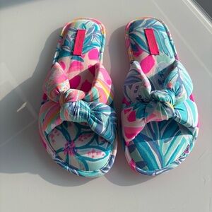 New Lilly Pulitzer Printed Pool Slipper, Size S/M